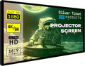 STR Series 6 Piece Home Theater Fixed Frame 4K / 8K Ultra HD, HDTV, HDR & Active 3D Movie Projection Screen, 16:9 Format, 92" Diagonal, White Material STR-16992