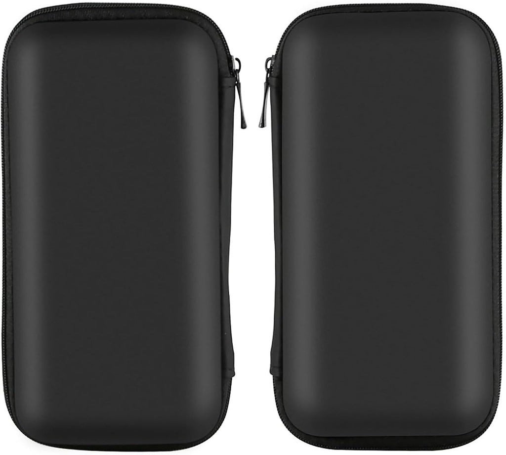 Travel Essential Electronics Organizer Pouch Charger Case, Shockproof Dual Zipper Power Bank Cables Tech Accessories Purse, Men & Women Travel Must Have Storage Bag, 6.5X3.2X1 Inch Black