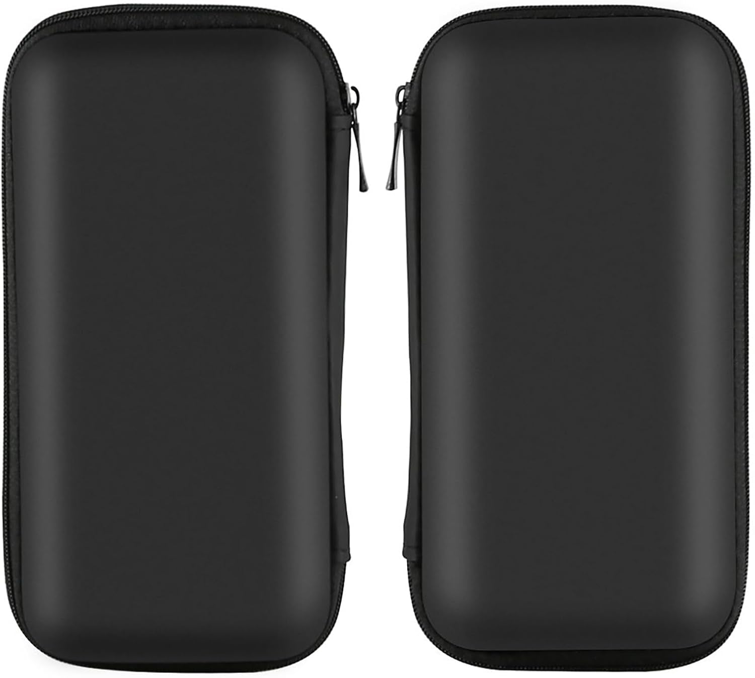Travel Essential Electronics Organizer Pouch Charger Case, Shockproof Dual Zipper Power Bank Cables Tech Accessories Purse, Men & Women Travel Must Have Storage Bag, 6.5X3.2X1 Inch Black
