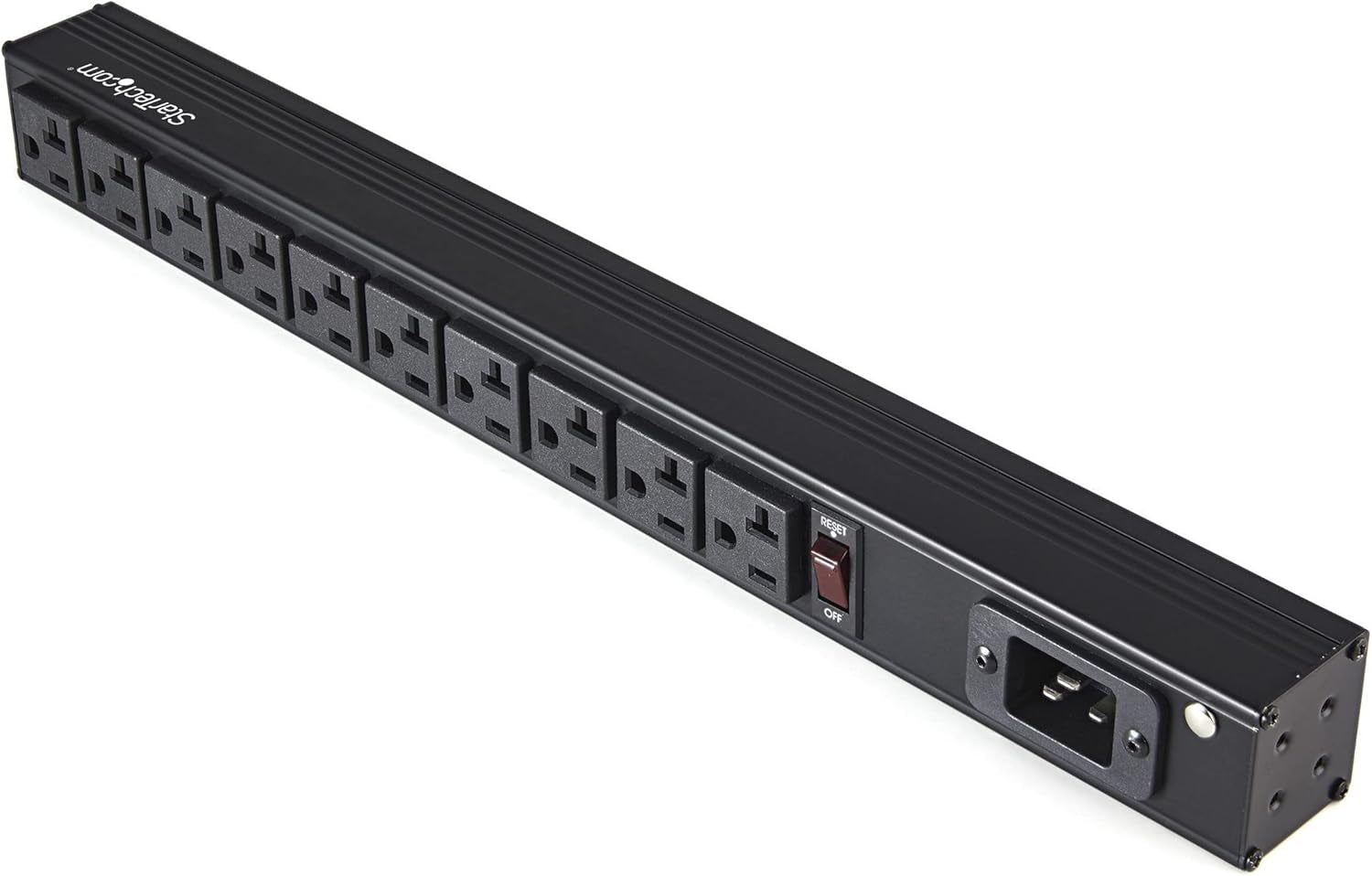 Startech 10-Outlet 1U PDU, 125V/16A, UL, 8Ft Cord, TAA (RKPW101920)