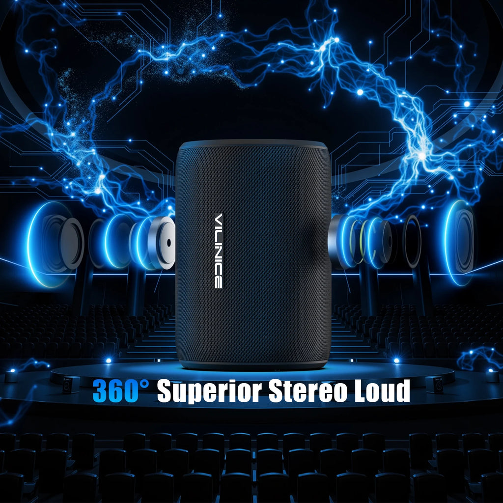Portable Bluetooth Speaker, IPX7 Waterproof Wireless Speaker, Stocking Stuffers, Bluetooth 5.0, TWS Mini Speaker for Home/Party/Outdoor/Travel/Gifts, Pink