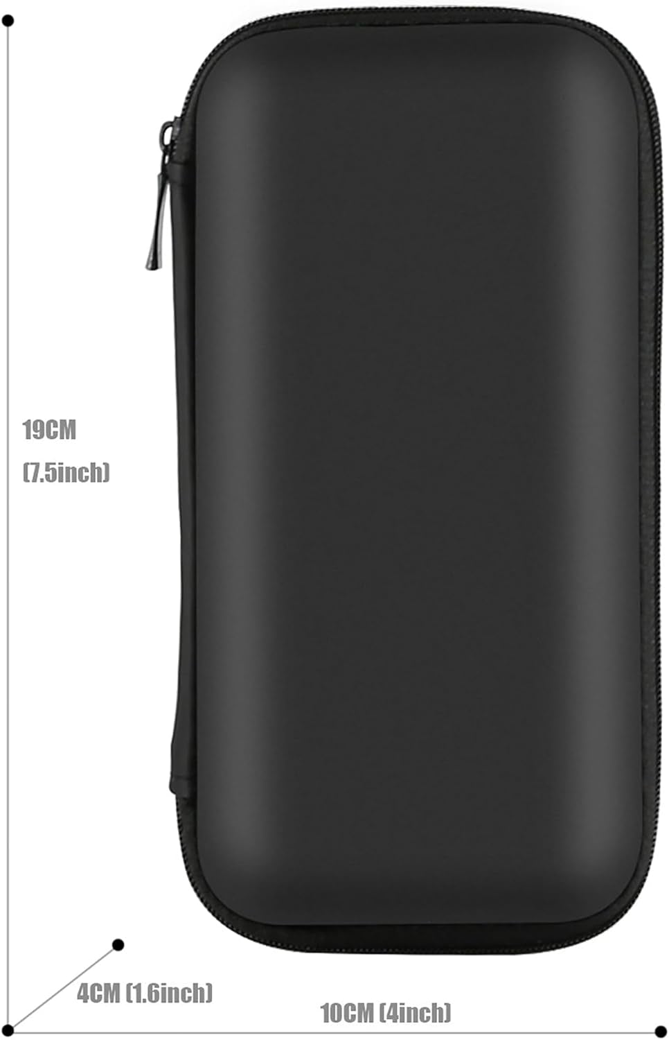 Travel Essential Electronics Organizer Pouch Charger Case, Shockproof Dual Zipper Power Bank Cables Tech Accessories Purse, Men & Women Travel Must Have Storage Bag, 6.5X3.2X1 Inch Black