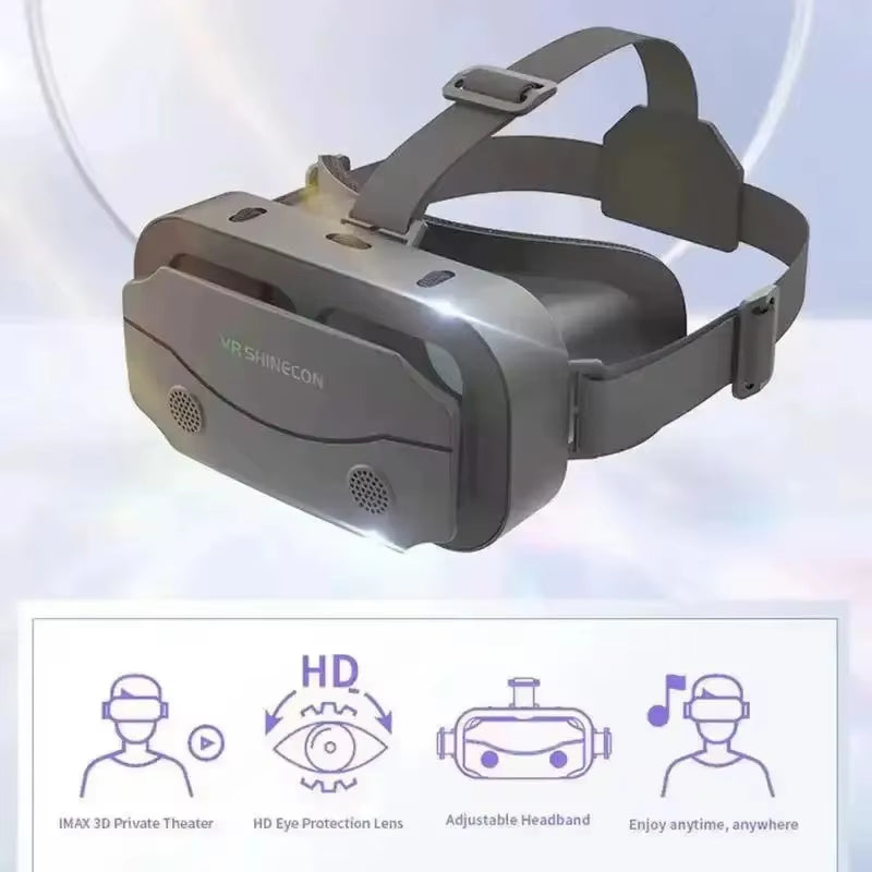 VR Glasses 3D Virtual Reality Headset Devices Helmet Lenses Goggles Smart for Smartphones Phone Cell Mobile Game Viar Viewer Set