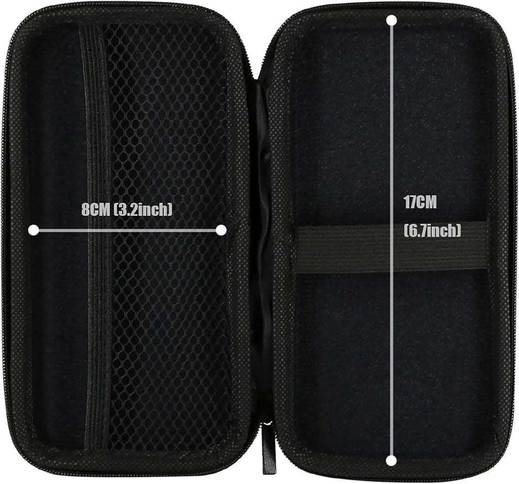 Travel Essential Electronics Organizer Pouch Charger Case, Shockproof Dual Zipper Power Bank Cables Tech Accessories Purse, Men & Women Travel Must Have Storage Bag, 6.5X3.2X1 Inch Black
