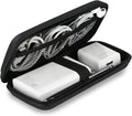 Travel Essential Electronics Organizer Pouch Charger Case, Shockproof Dual Zipper Power Bank Cables Tech Accessories Purse, Men & Women Travel Must Have Storage Bag, 6.5X3.2X1 Inch Black