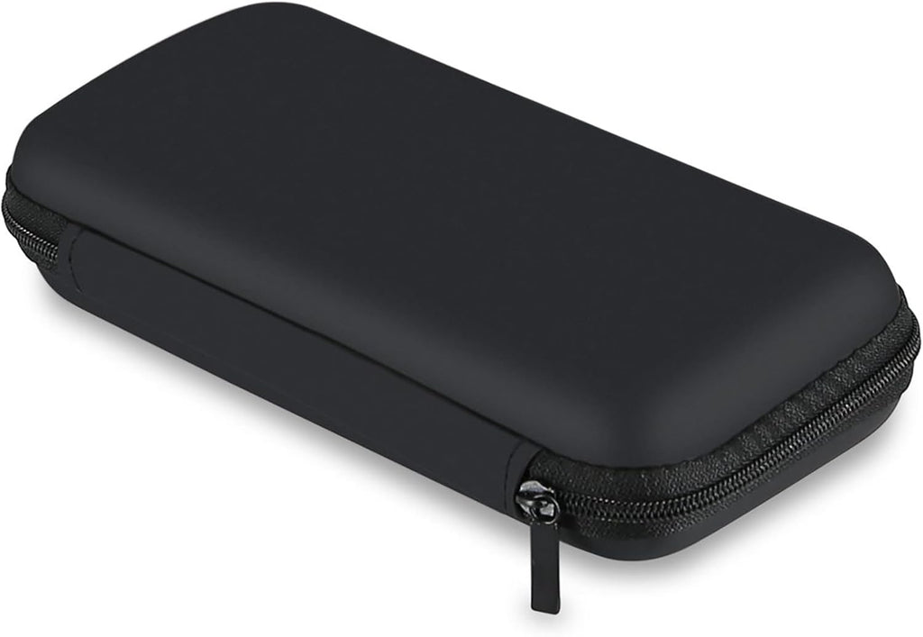 Travel Essential Electronics Organizer Pouch Charger Case, Shockproof Dual Zipper Power Bank Cables Tech Accessories Purse, Men & Women Travel Must Have Storage Bag, 6.5X3.2X1 Inch Black